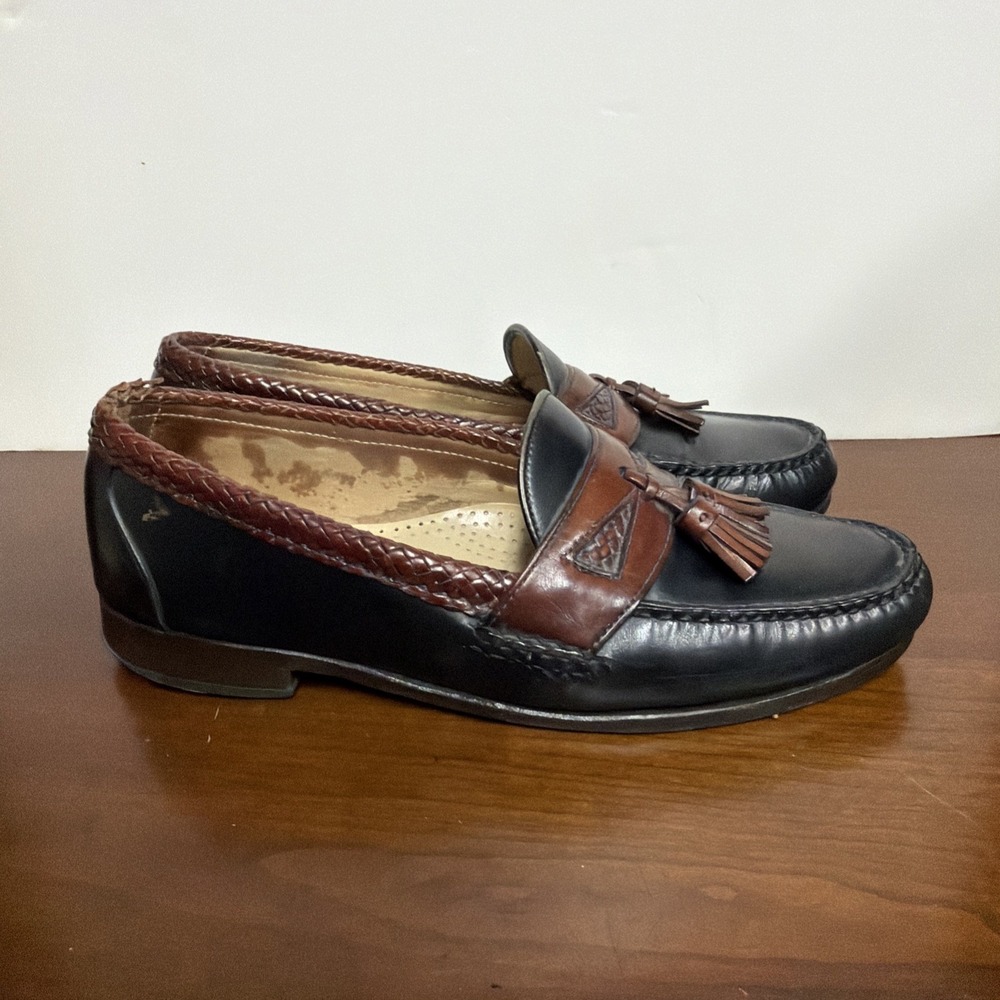 Allen Edmonds Tassel Loafers, Black And Brown Men's Size 11 D 5/68 - Picture 3 of 10
